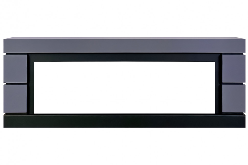 Каминокомплект Modern 60 (Разборный) - Серый графит с черным с очагом Vision 60 LED
