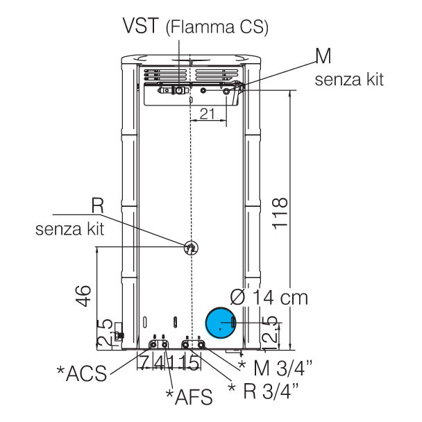 Печь FLAMMA 14 CS PERGAMENA (EdilKamin)