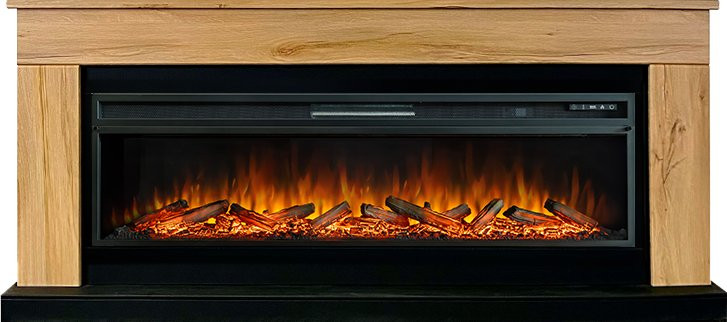 Каминокомплект Bergen 60 (Разборный) - Дуб галифакс с очагом Vision 60 LOG LED