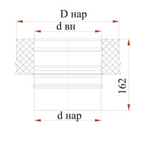 Переходник моно-термо с изоляцией (0,5 мм), Дымок