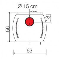 Печь FLAMMA 14 GRIGIO SCURO (EdilKamin)