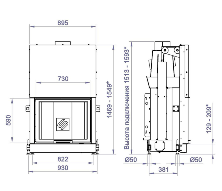 Каминная топка F 750B (Stav)