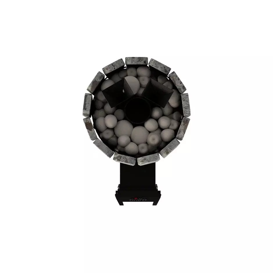 Дровяная банная печь Grill'D Cometa Vega 180 Long Stone Pro (Серпентинит)