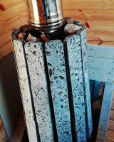 Дровяная банная печь Grill'D Cometa Vega 180 Long Stone Pro (Серпентинит)
