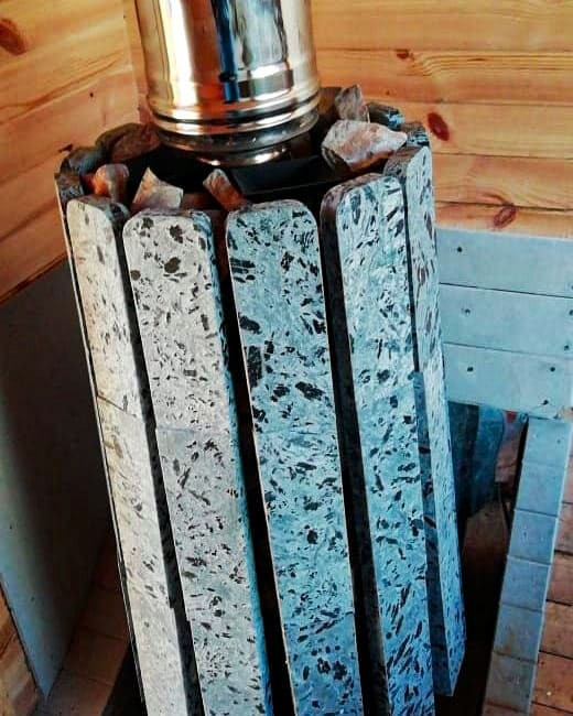Дровяная банная печь Grill'D Cometa Vega 180 Long Stone Pro (Серпентинит)