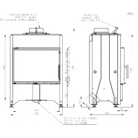 Стальная топка Romotop DYNAMIC KV В2G 66.55.01, задняя загрузка