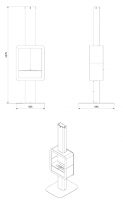 Биокамин Kratki ECHO Rectangle 50, TUV