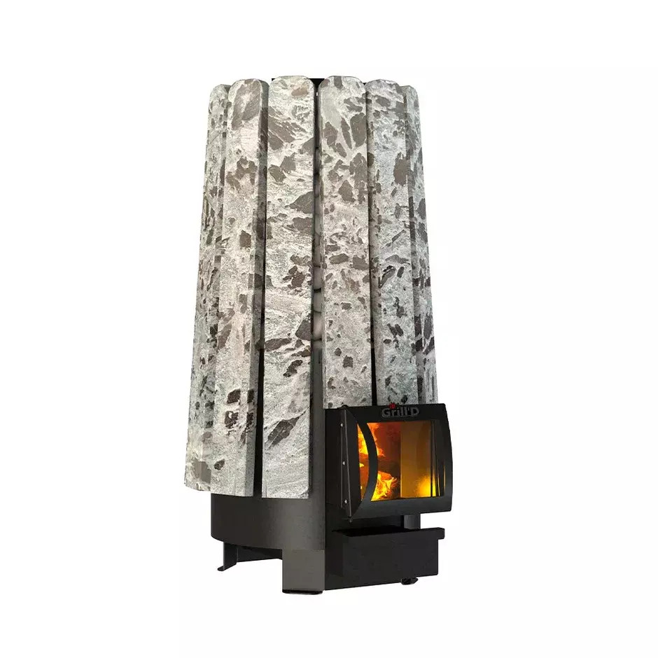 Дровяная банная печь Grill'D Cometa Vega 180 Short Stone (Серпентинит)