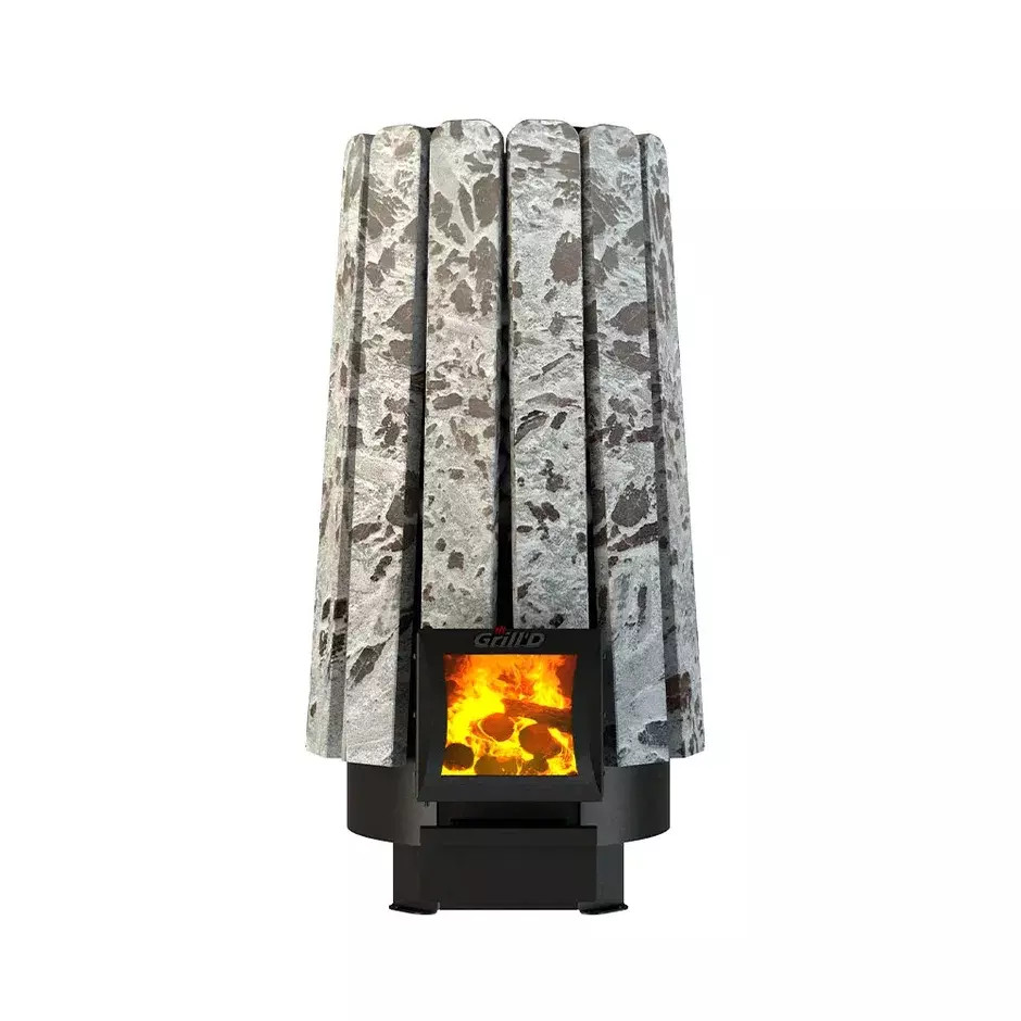 Дровяная банная печь Grill'D Cometa Vega 180 Short Stone (Серпентинит)