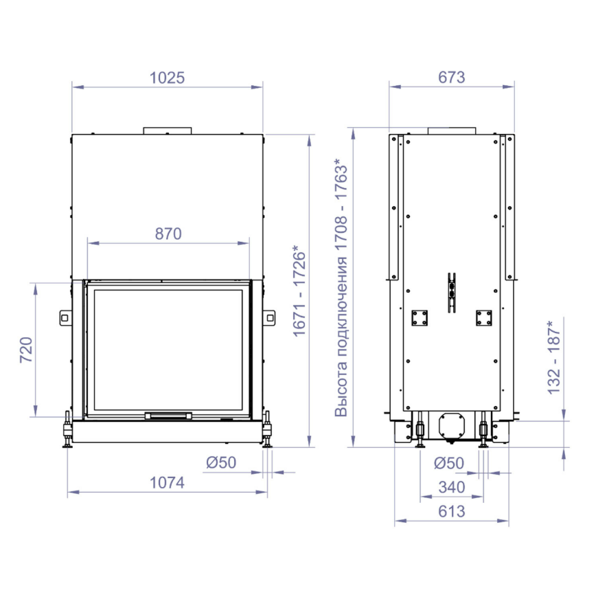 Каминная топка DF 900W (Stav)