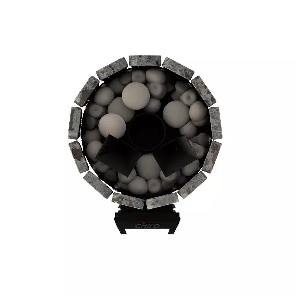 Дровяная банная печь Grill'D Cometa Vega 180 Short Stone Pro (Серпентинит)