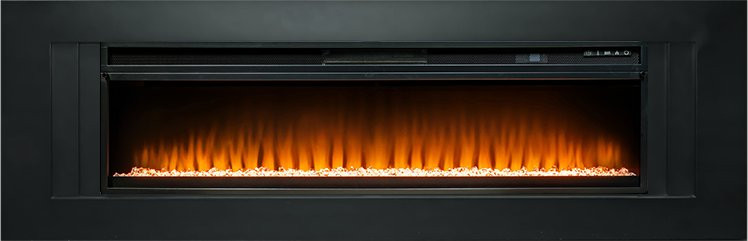 Каминокомплект Line 60 CRM (Разборный) - Санд блэк с очагом Vision 60 LED
