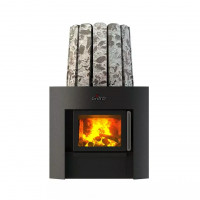 Дровяная банная печь Grill'D Cometa Vega 180 Window Stone (Серпентинит)