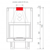 Каминная топка TEKNO 3 UP N (EdilKamin)