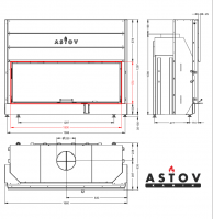 Каминная топка Астов ПС 15057, гильотина