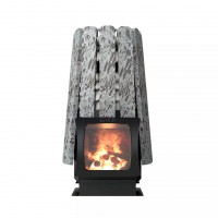 Дровяная банная печь Grill'D Cometa Vega 350 Short Window Max Stone (Серпентинит)