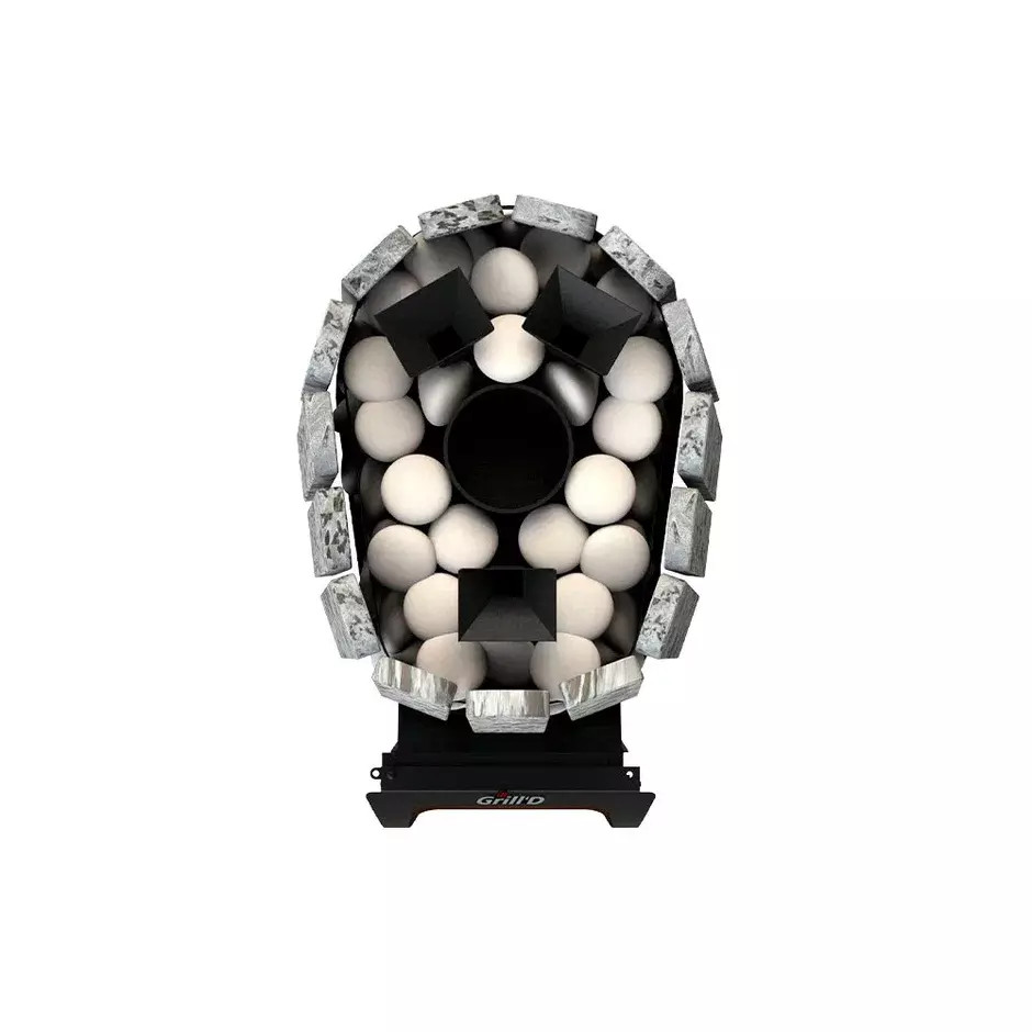 Дровяная банная печь Grill'D Cometa Vega 350 Short Window Max Stone (Серпентинит)