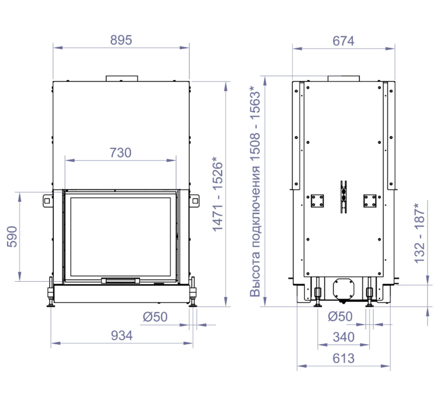 Каминная топка DF 750B (Stav)