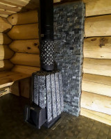 Дровяная банная печь Grill'D Cometa Vega 350 Short Window Max Stone Pro (Серпентинит)