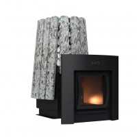 Дровяная банная печь Grill'D Cometa Vega 350 Window Max Stone (Серпентинит)
