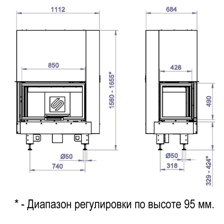 Каминная топка CFR 850B (Stav)
