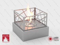 Настольный биокамин Lux Fire "Пикник" S (серебро)