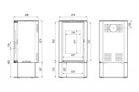 Печь DEFRO HOME ORBIS LOG, 9кВт, черная сталь