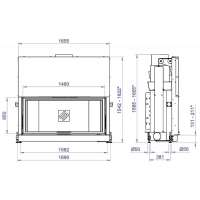 Каминная топка HF 1500B (Stav)