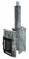 Банная печь Feringer Малютка ПФ, облицовка Жадеит перенесённый рисунок