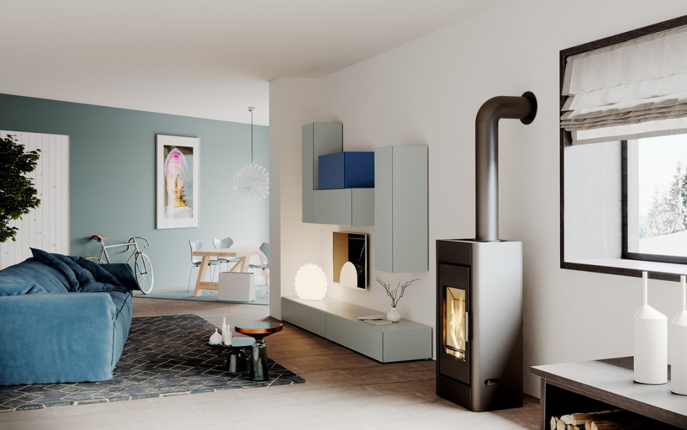 Печь Defro Home Solum черная сталь, 9кВт